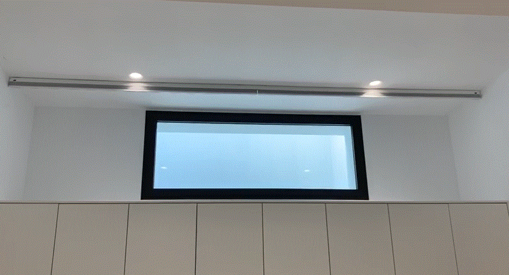 Motorized roller blinds in basement – Sotogrande