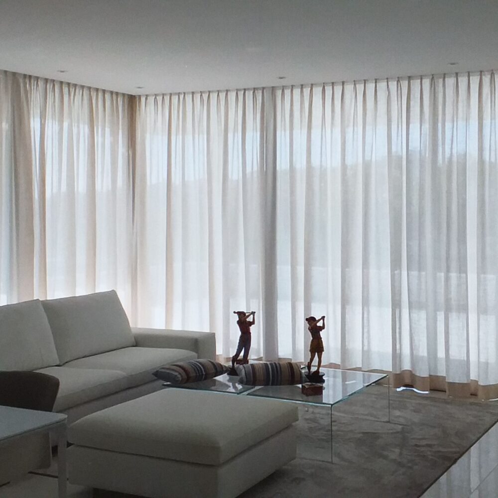 Cortinas en doble pliegue