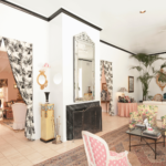 How to mix decorating styles effectively. Living room with eclectic decor.